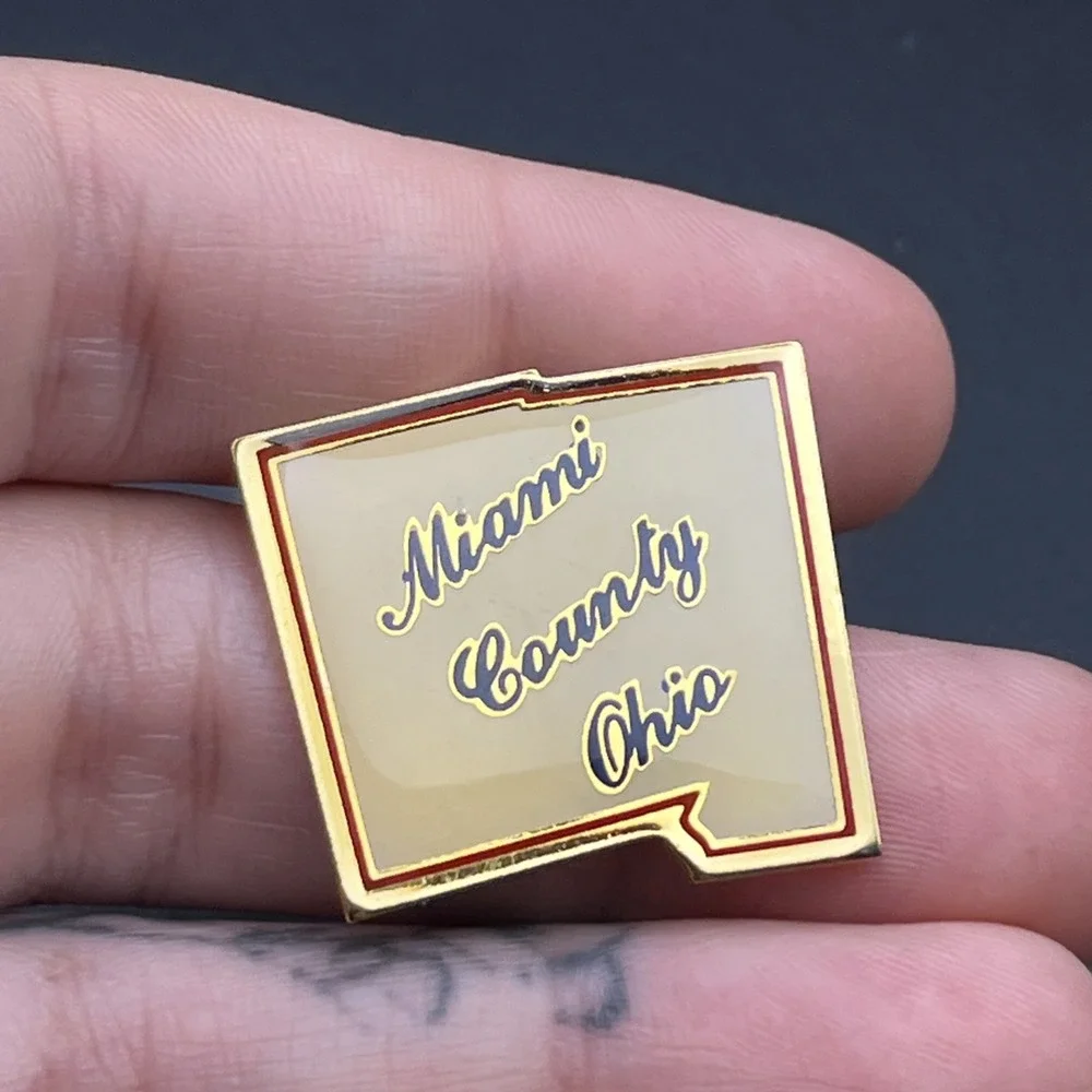 Miami County Ohio Outline USA Lapel‎ Hat Pin